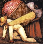 Diego Rivera Flower carrier painting
